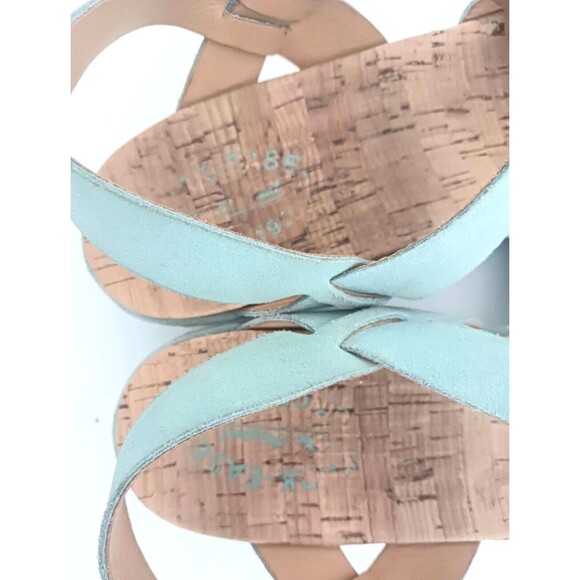 Kork Ease Myrna Lt Blue Suede 2.0 Platform Wedge Sandal w Ankle Strap Sz 11M - Picture 5 of 12